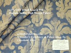 discount Beacon Hill Laconia Indigo High Design damas Decorating Fabric Rustic Retreat
