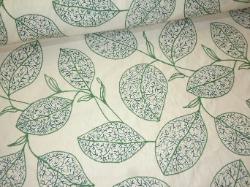 Catania Satka Color Green/Blue embroidered decorating fabric