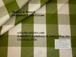 premium high end check checkmate grass cream green off white home decor fabric
