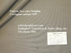 premium high end outdoor SPF sun protected plain solid upholstery fabric Covington Zen Dolphin gray