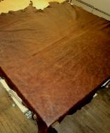 Dark Brown Distressed Leather Hide