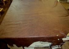 Dark Brown Distressed Leather Hide