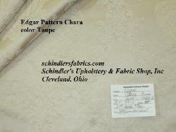 floral crest damask upholstery interior decorating home decor fabric Edgar Chara Taupe Schindler's Cleveland Ohio
