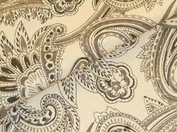 Laura and Kiran French Paisley color Gunmetal hand print design