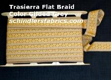 Gimp Trim Pattern Trasierra Flat Braid Color Gilded Grey Fabricut 894796