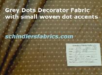 Grey Dots Decorator Fabric with small woven dot accents