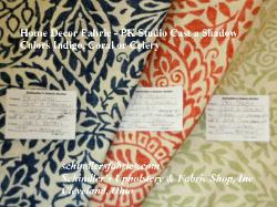 P/K Lifestyles Cast Shadow Indigo Coral Celery Floral Foliage home decor fabric