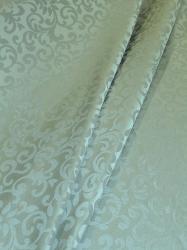 Draped curtain image of Color Platinum floral scroll pattern Ilard Decorator Fabric