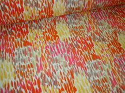Kelly Ripa Home Make it Rain Coral Outdoor fabric in red, orange, yellow, tans