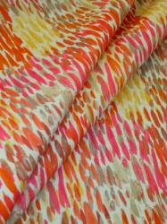 discount Kelly Ripa Home Make it Rain Coral outdoor fabric red, orange, yellow, tan watercolor design
