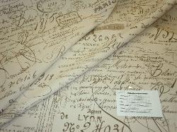 Lacefield Document color 1002 Natural, vintage artistic sepia brown classic French script