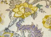 Closeup folded image of Linen/Rayon Upholstery and Decorator Fabric Malawi Chartreuse from P Kaufmann