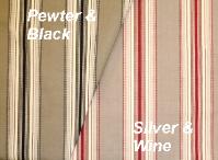 Monaco Stripe in Pewter & Black or Silver & Wine