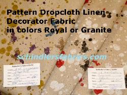 Pattern Dropcloth Linen Decorator Fabric  in colors Royal or Granite, from our American Silk Mills warehouse clearance buyout