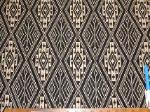 Sample of Laura & Kiran hand woven pattern Kilm in Black Sand
