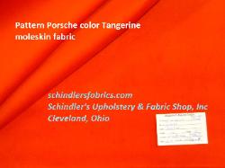 Porsche Tangerine moleskin velour upholstery closeout clearance