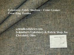 High Performance Residential Upholstery Fabric King Textiles Stadium Cosmos Blue Cream Grey Navy