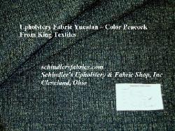 High Performance Residential Upholstery Fabric King Textiles Yucatan Peacock Blue Turquoise Black