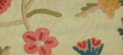 Jacobean Floral Crewel Silk Crafts Fredericksburg Taupe