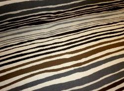 Urban Stripes Upholstery Fabric in Brown, Black & Gray railroaded stripe pattern