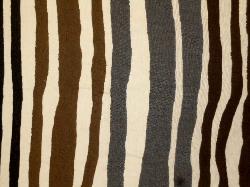 Urban Stripes Upholstery Fabric in Brown, Black & Gray railroaded stripe pattern
