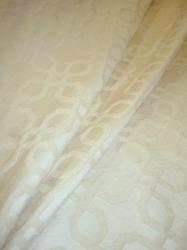 WWF World Wide Fabrics Woodson Natural geometric latticework multipurpose damask home decorating fabric