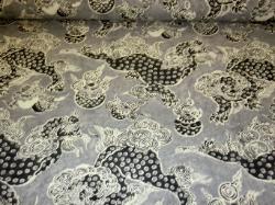 Williamsburg Pattern Dunmore Dragons color Onyx